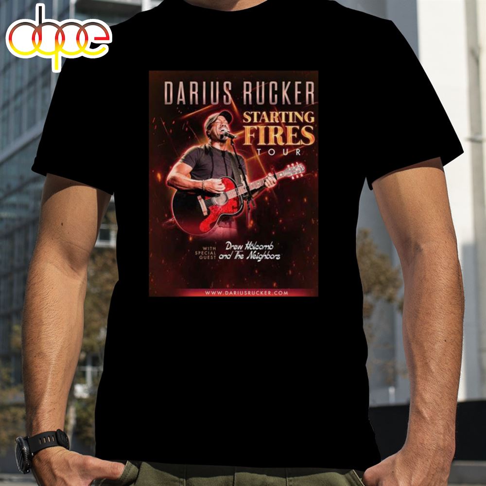 Darius Rucker Announces Starting Fires Tour 2024 Shirt Musicdope80s