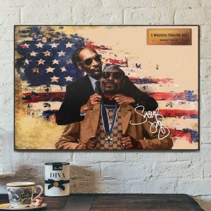 Poster Canvas –Snoop Dogg Hip Hop 80s Vintage Custom Graphic High Quality Polyester
