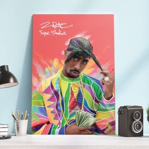 Poster Canvas –Dear mama Hip Hop 80s Vintage Custom Graphic High Quality Polyester