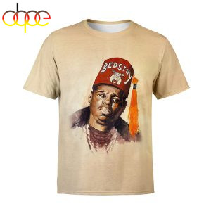 3D SHIRT -The Notorious B.I.G Bed Stuy Hip Hop 80s Vintage Custom Graphic High Quality Polyester Printful