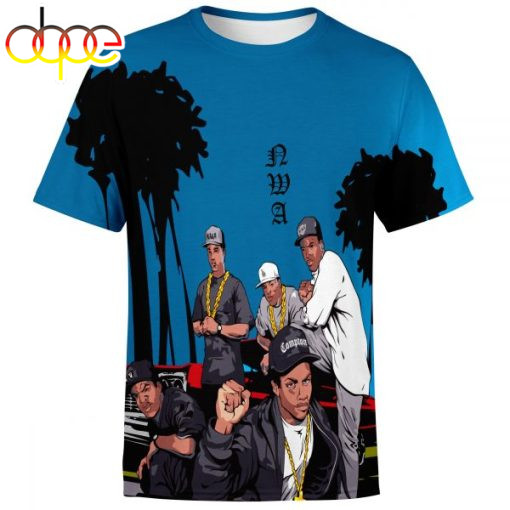 3D SHIRT -N.W.A hip hop from 90s Hip Hop 80s Vintage Custom Graphic High Quality Polyester Printful