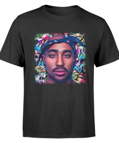 Tupac Thung Life Artwork MusicDope Black Tshirt