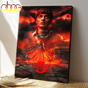Hawkins Will Fall Stranger Things Poster Canvas
