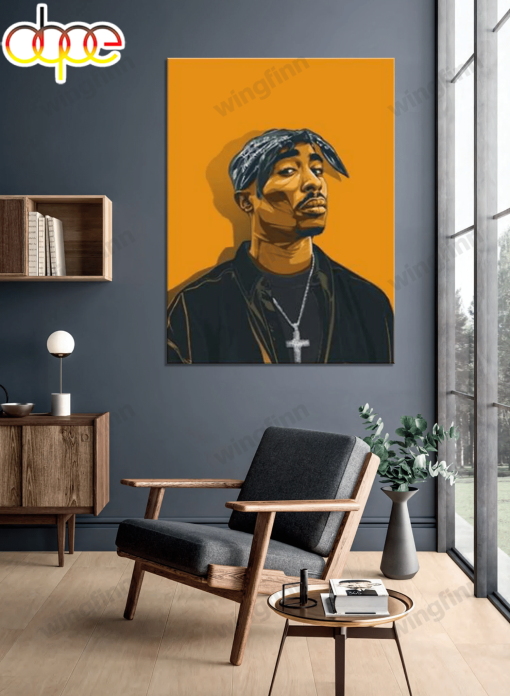 Tupac 90S West Coast California Poster Canvas