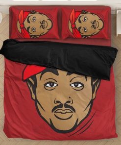 Rapper 2pac Shakur Makaveli Cartoon Art Awesome Duvet Quilt Bedding Set