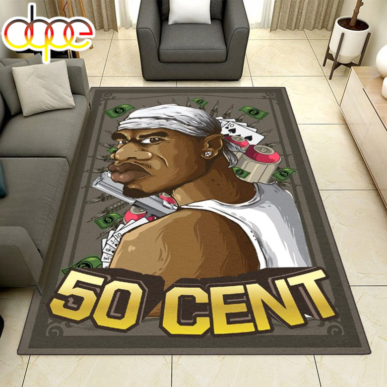 50 Cent Gunshots Rug,Hip Hop Rug