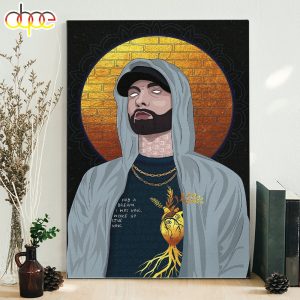 Eminem God Of Rap Hip Hop Poster Canvas