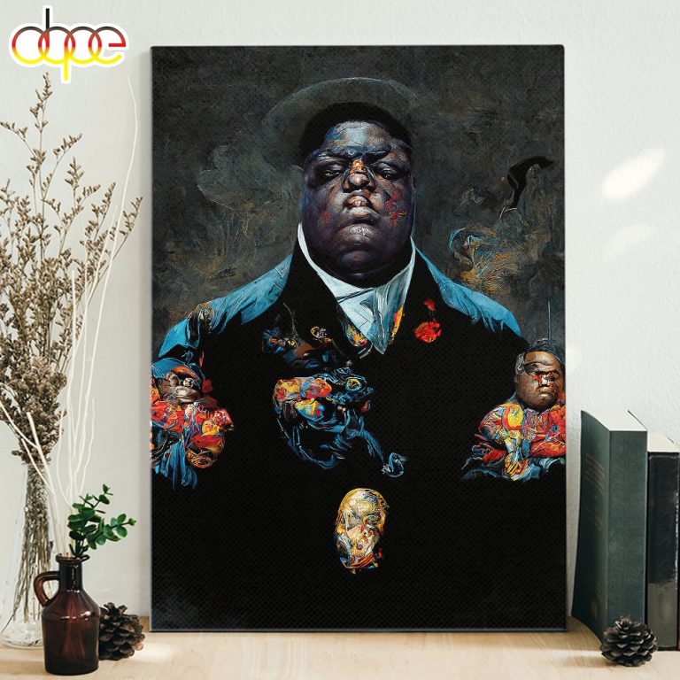 Notorious Big Abstract Hip-hop 90s Poster Canvas