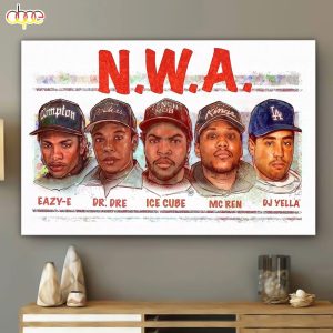 Nwa Members Hip-hop Poster Canvas