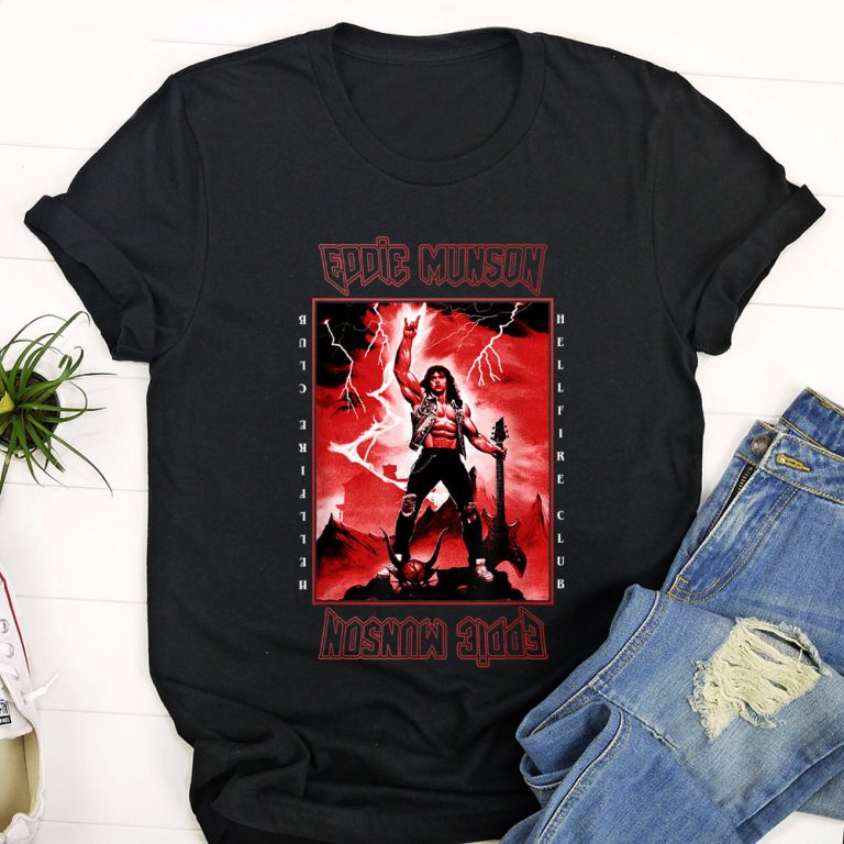 Stranger Things 4 Eddie Munson Lightning Guitar Power T Shirt