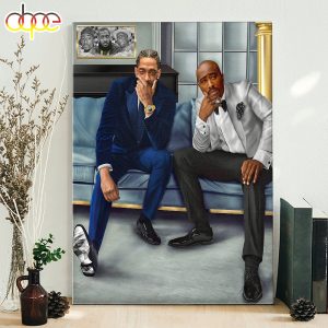 Tupac and Snoop Dogg Style Hip Hop 90s Poster Canvas