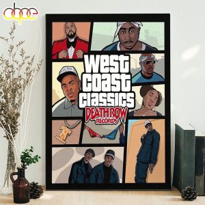 Westcoast Classics Deathrow Records Poster Canvas