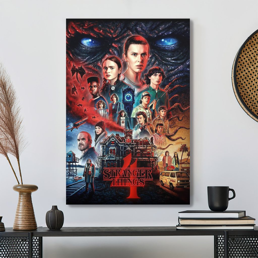 Stranger Things Season 4 Full Cast Poster Canvas – Musicdope80s.com