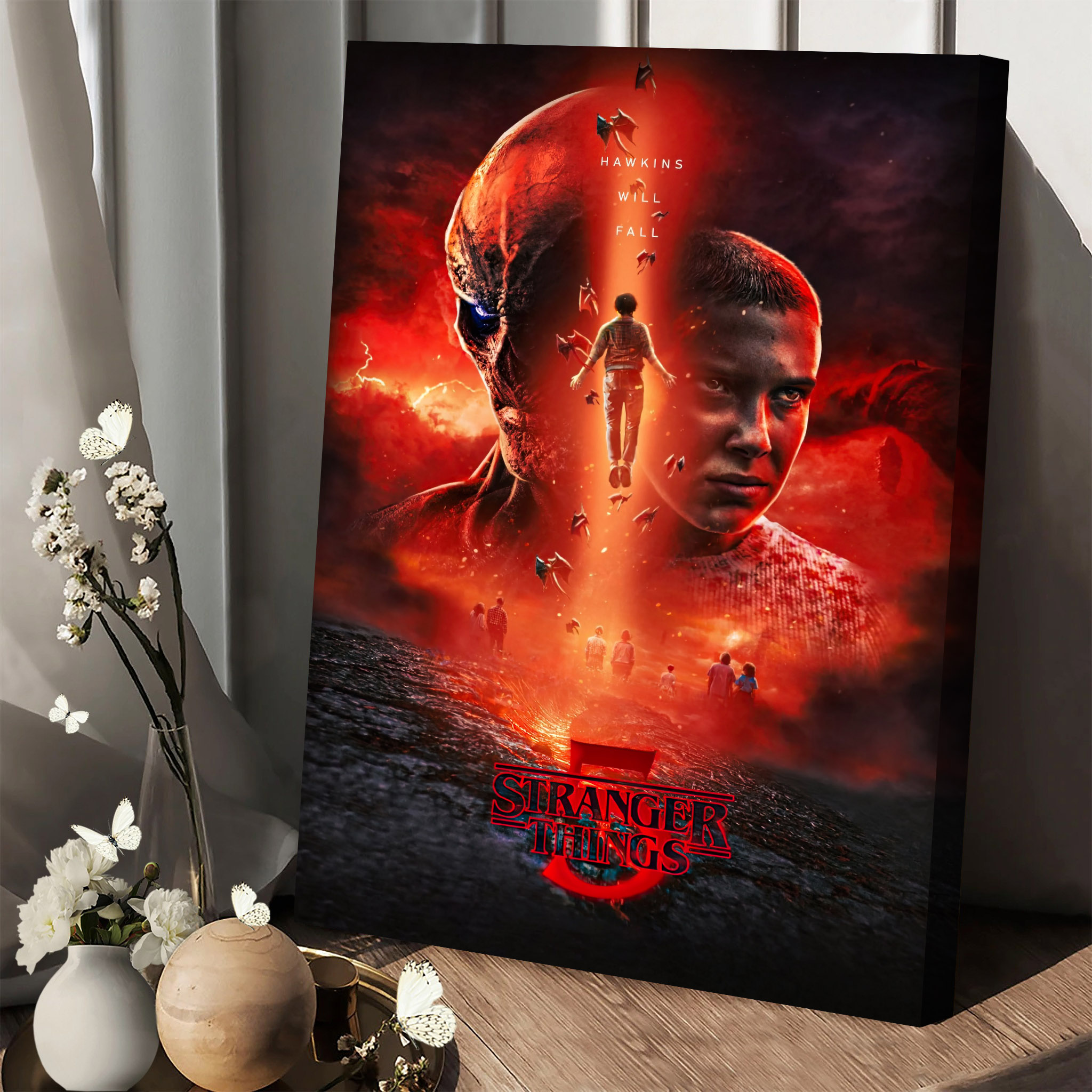 Stranger Things 5 The Final Season Hawkins Will Fall Home Decor Poster  Canvas - REVER LAVIE