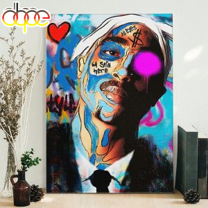 Tupac Shakur Oil Paint Poster Canvas
