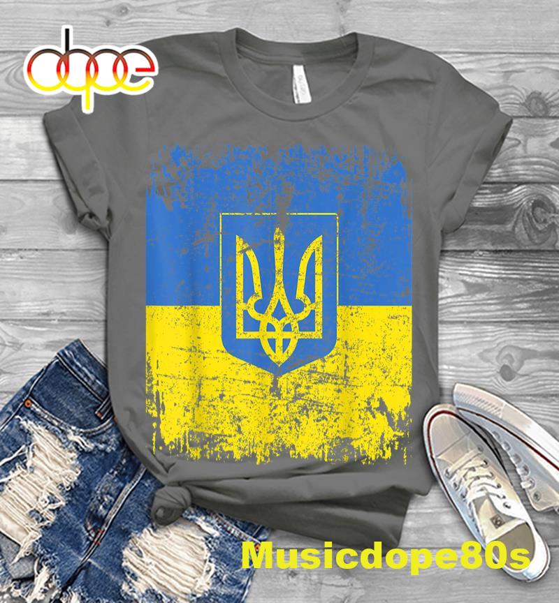 Ukraine Flag Vintage T-shirt