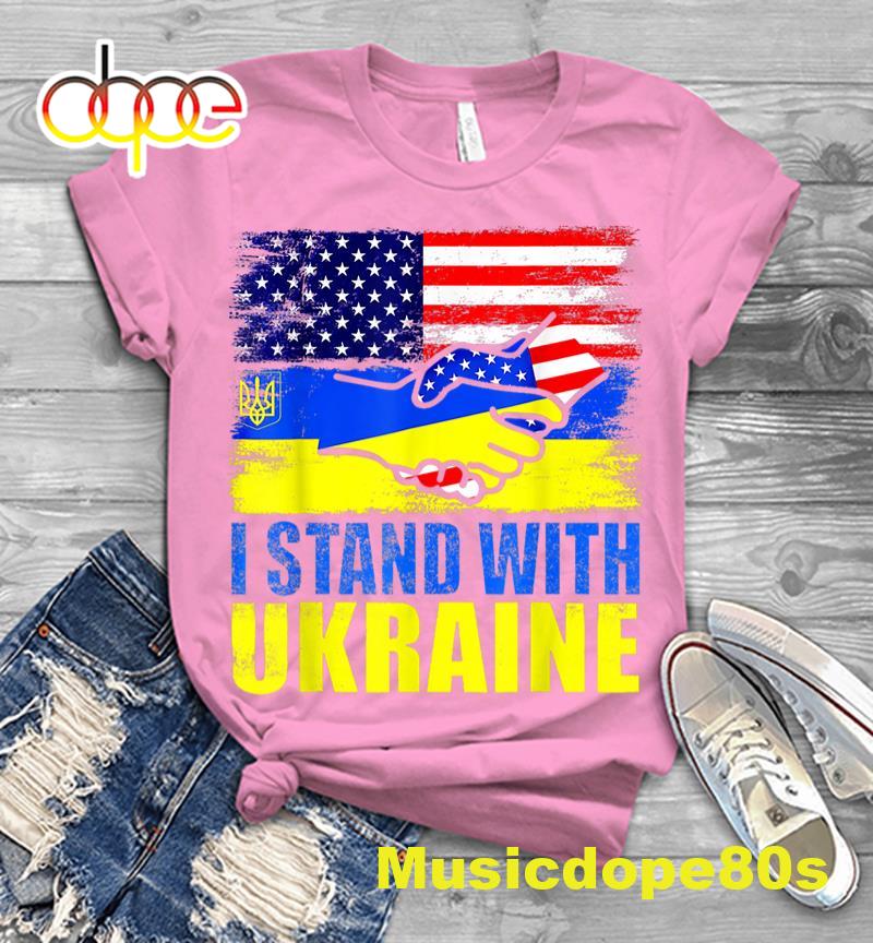 I Stand With Ukraine Ukrainian Flag Support T-shirt