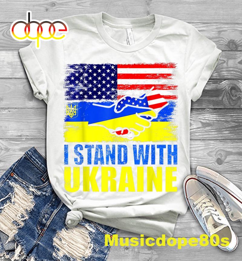 I Stand With Ukraine Ukrainian Flag Support T-shirt