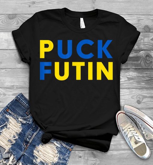 Ukrainian Flag Puck Futin I Stand With Ukraine Men T-shirt - InkTee Store