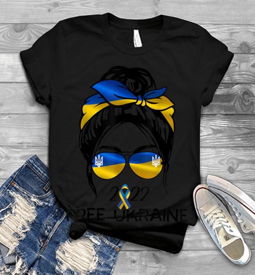 Ukrainian Flag Ukraine Pride Women Messy Bun Free Ukraine Men T-shirt - InkTee Store