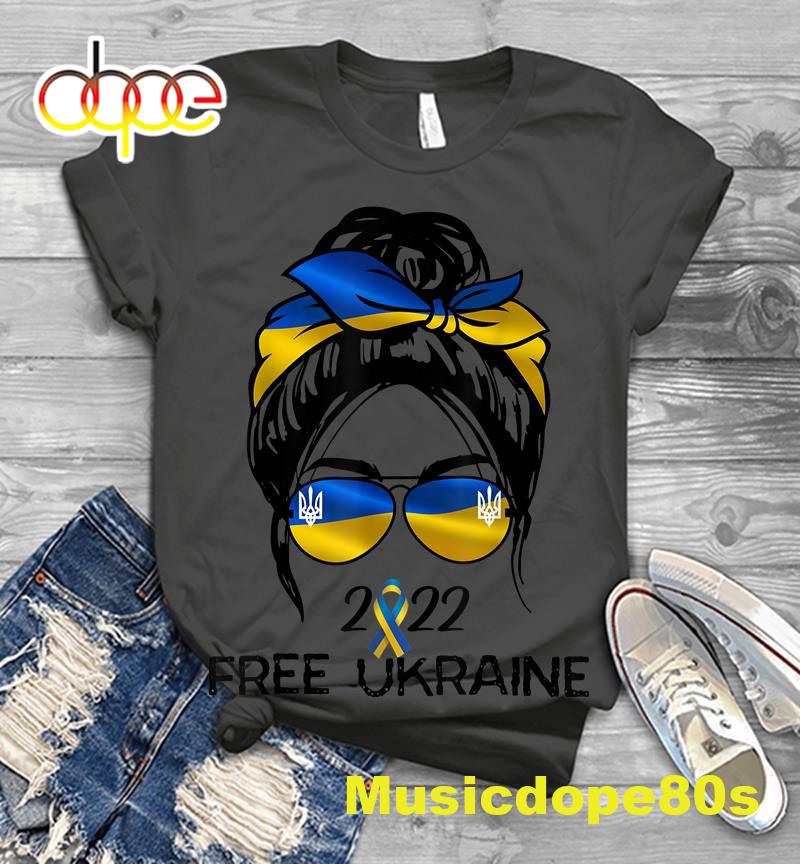 Ukraine Pride Women Messy Bun FreeT-shirt