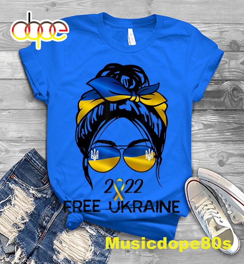Ukraine Pride Women Messy Bun FreeT-shirt