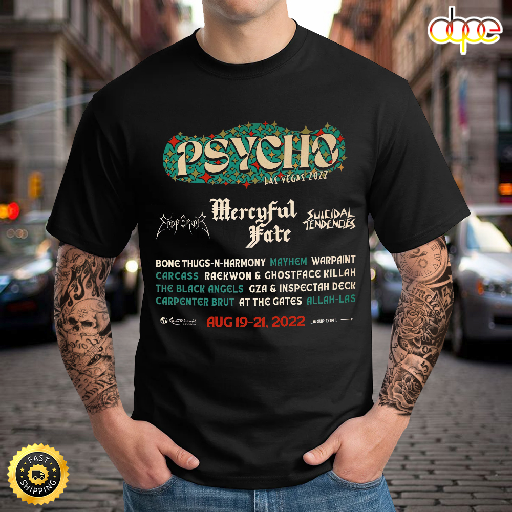 Stole på Viewer riffel Mercyful Fate Psycho LV 2022 T-shirt – Musicdope80s.com