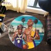 2Pac & Kobe Bryant Artwork Impressive Round Carpet