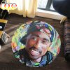 Tupac Portrait Richard Day Round Carpet