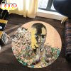Tupac 3D Printed Anti-slip Round Carpet