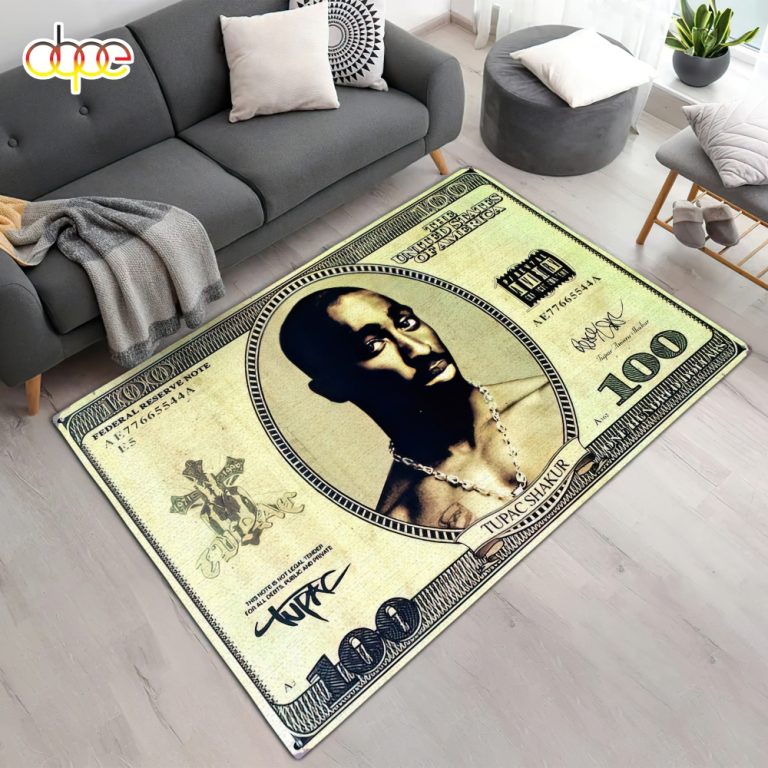Tupac Thuglife 100 Dollars Hiphop 90s Rug