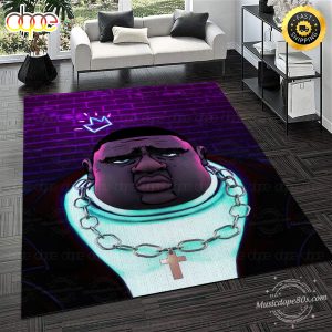 Notorious Gangsta Rapper Crowned Biggie Rug Carpet