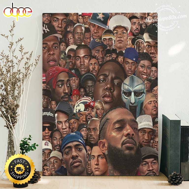 Gangsta Rap Artists & Hip Hop Legends Canvas Poster