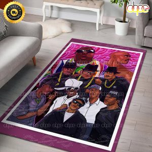 Tupac Shakur Biggie Nwa Rundmc Rap Legends Rug Carpet