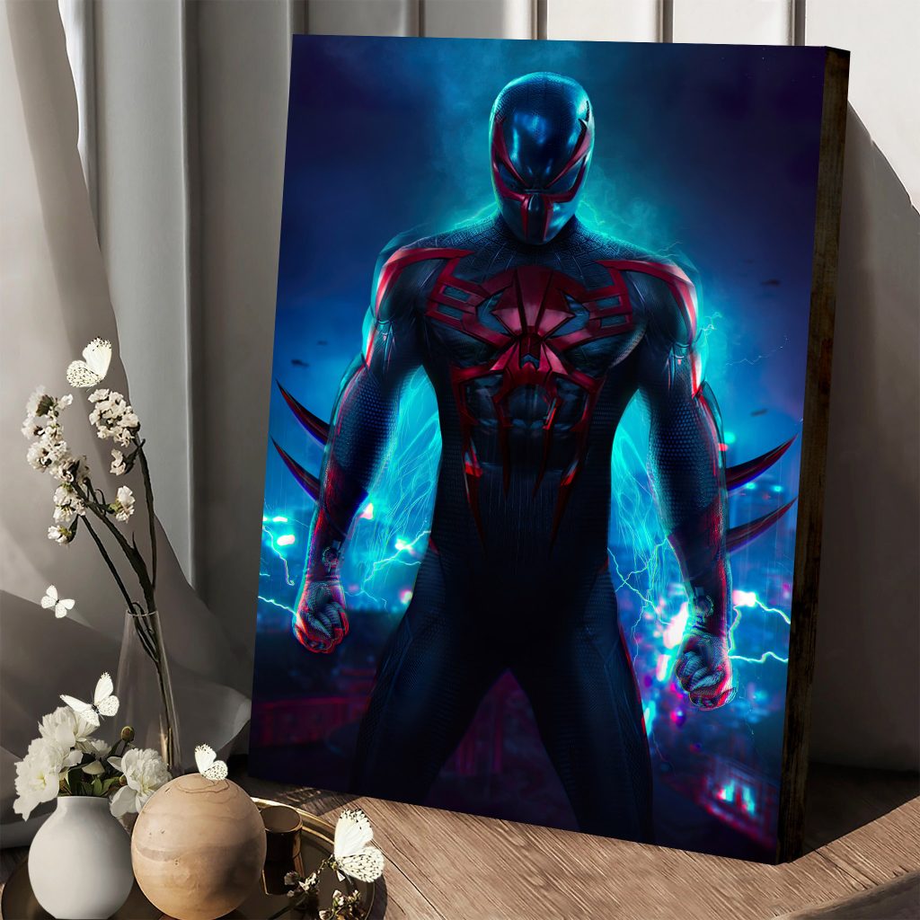 Spider Man 2099 – Miguel – Spider-Verse Canvas Poster – Musicdope80s.com