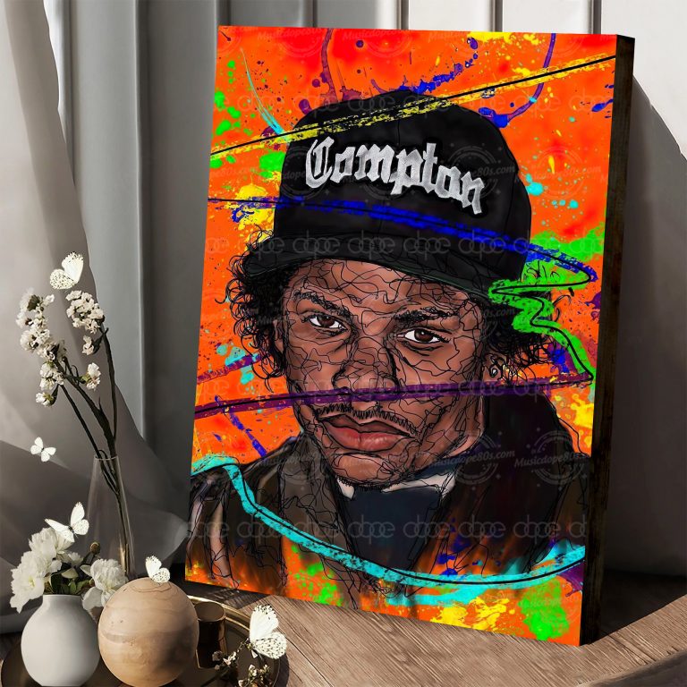 Eazy E Straight Outta Compton 90s Hip-hop Poster Canvas