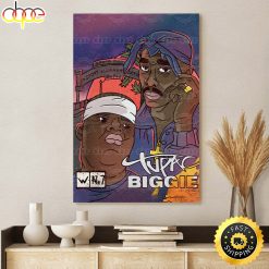 Tribute To Biggie And Tupac Caricature Canvas