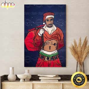 Tupac Is Back Christmas Special Canvas Painting