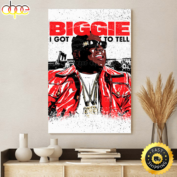 Biggie I Got A Story To Tell Poster Film Canvas