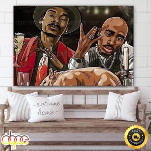 Tupac Shakur And Snoop Dogg Gangsta Party Canvas Poster