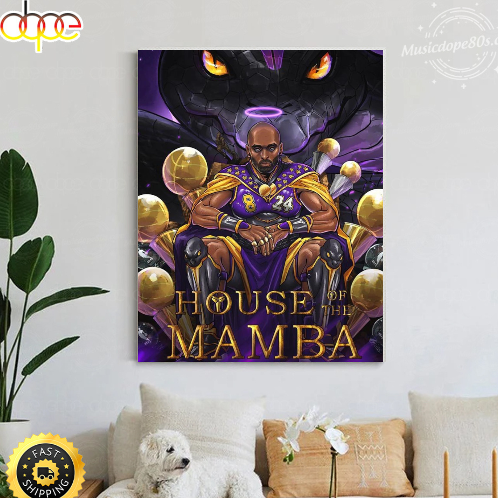 Kobe Bryant Amazing ART House of The Mamba Poster Canvas