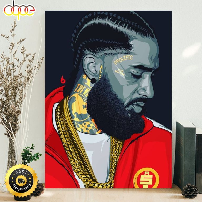 Nipsey Hussle Victory Hip Hop 90s Canvas Painting