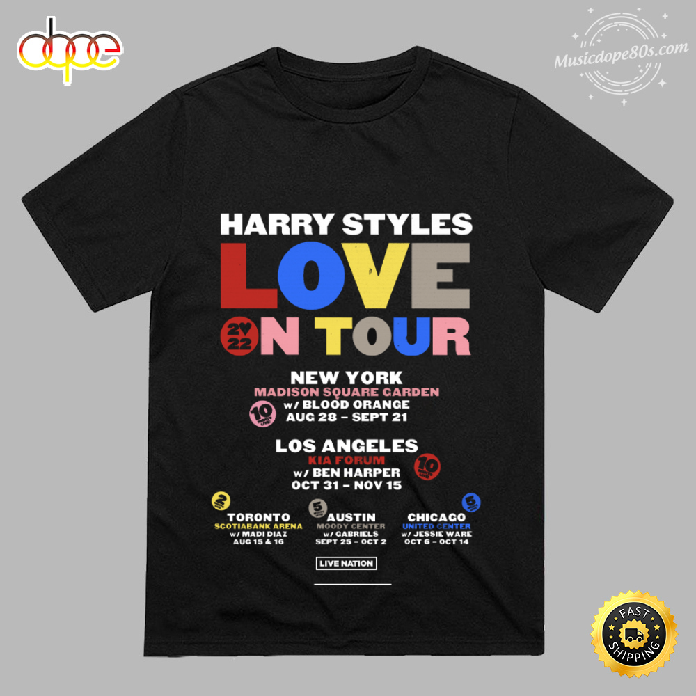 Harry Styles 2022 Tour Black T-Shirt