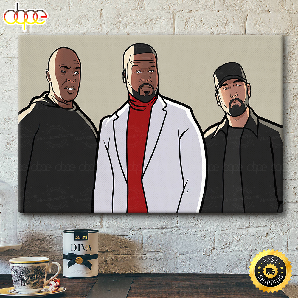 Dr dre Eminem Ice Cube Vector rapper god Poster Canvas