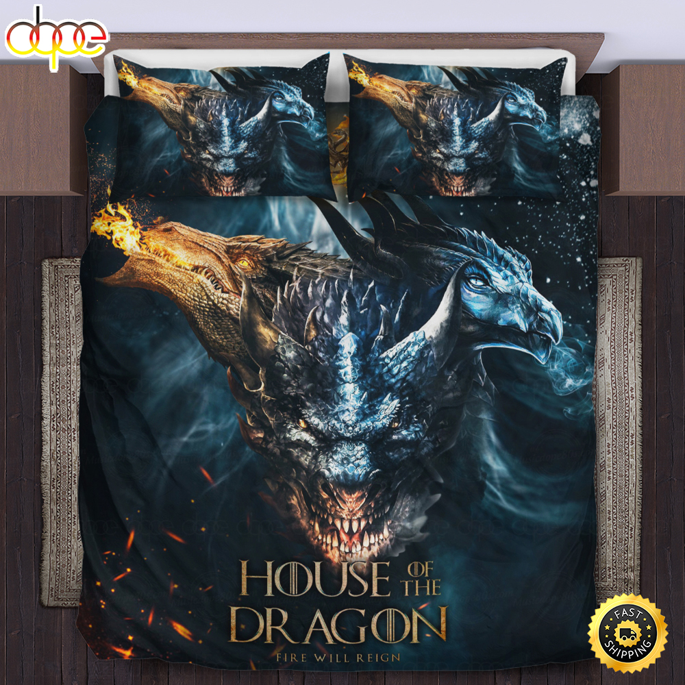 Fire Will Reign House Of The Dragon Game of Thrones Bedding Set