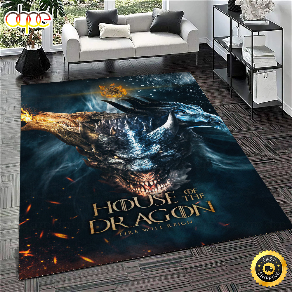 Fire Will Reign House Of The Dragon Game of Thrones Rug