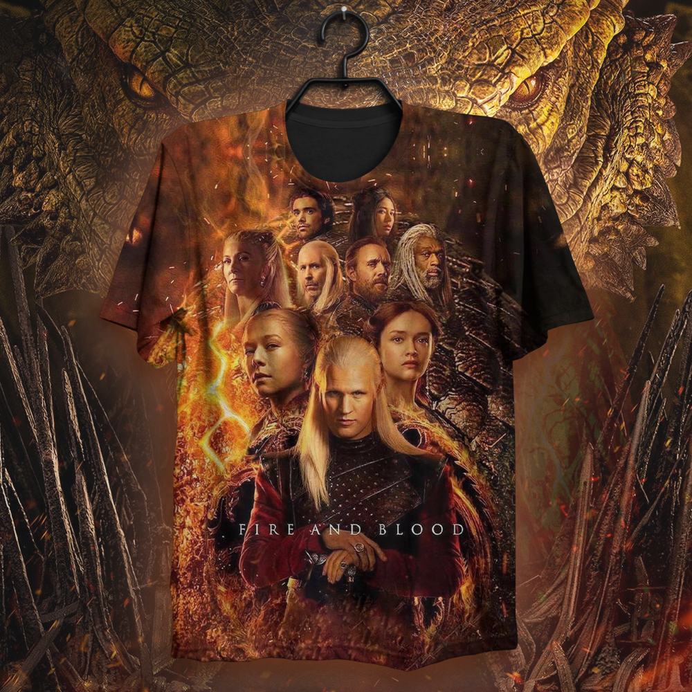 Game of Thrones House Of The Dragon Poster 3D shirt All Over Print