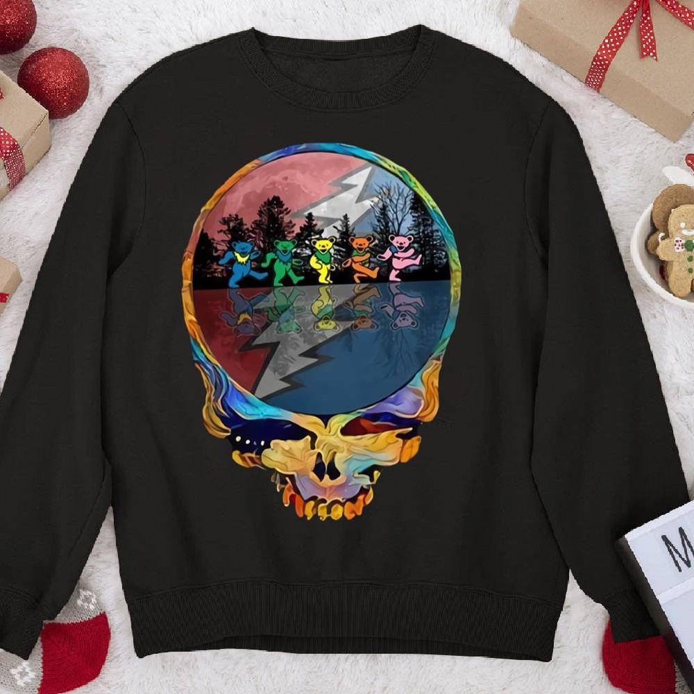 Grateful Dead Skull Logo Bears Costume Sweatshirt