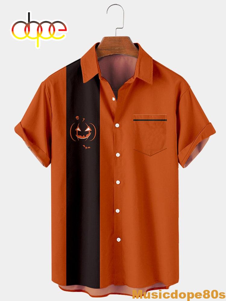 Halloween Pumpkin Print Shirt