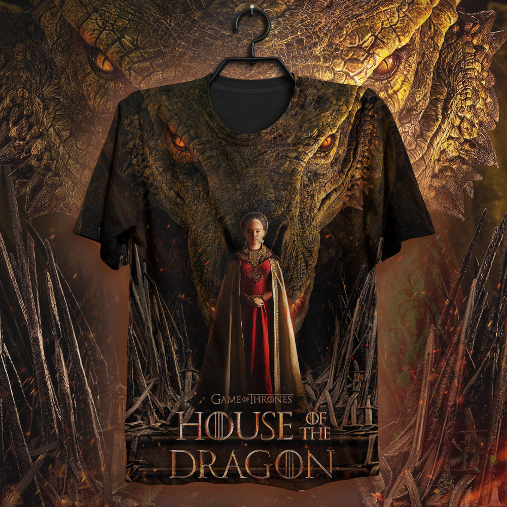 House Of The Dragon Characters Princess Rhaenyra Targaryen 3D shirt All Over Print